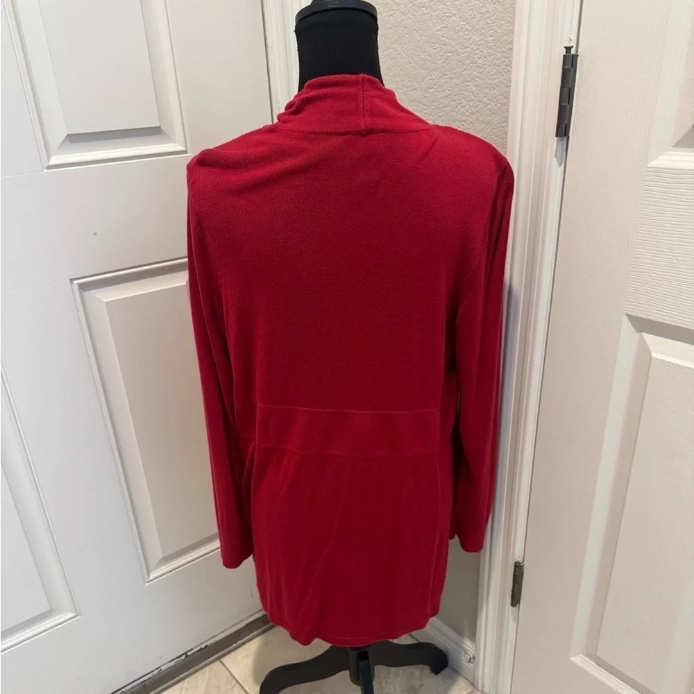 Chicos red cardigan Red Women's Sweater no snags no fading size 2